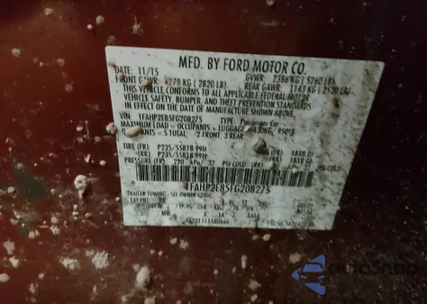 2015 Ford Taurus Sel z USA, uszkodzony, nr VIN 1FAHP2E85FG208275